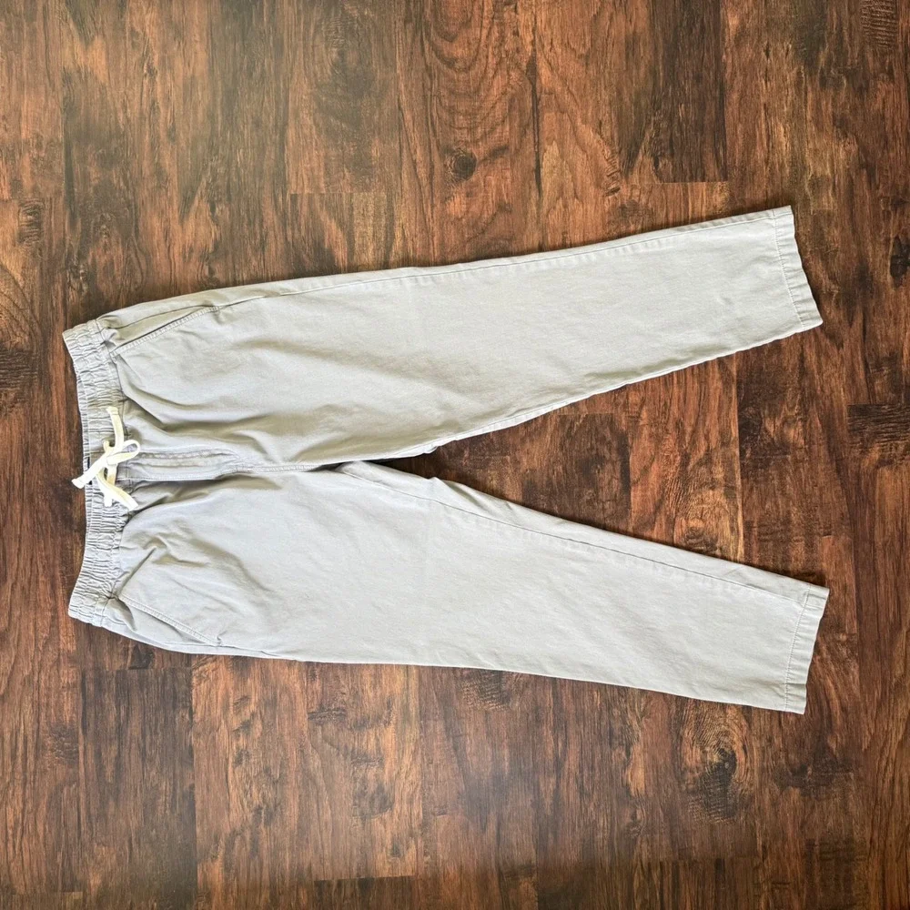 J‎ Crew Chino Pants Medium Drawstring Gray Relaxed Taper Sportsman's Outftter